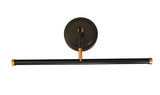 overhead view of black led piano light, showcasing the 19" led lamp shade. 