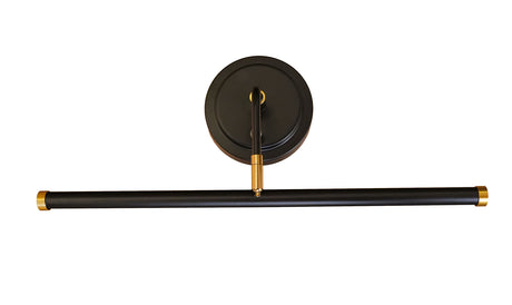 overhead view of black led piano light, showcasing the 19" led lamp shade. 