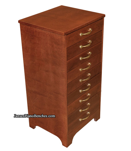 sheet music cabinet walnut finish