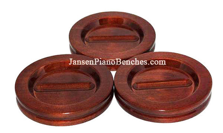 grand piano caster cups mahogany high polish by Jansen