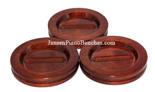 Load image into Gallery viewer, grand piano caster cups mahogany high polish by Jansen
