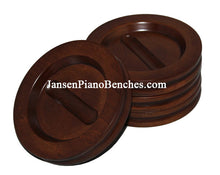Load image into Gallery viewer, hardwood grand piano caster cup satin walnut finish Jansen