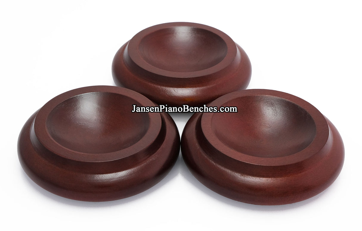 mahogany piano caster cups 836m royal wood