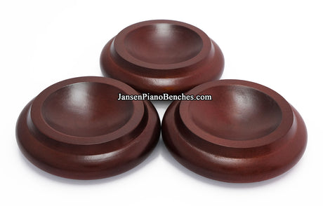 mahogany piano caster cups 836m royal wood