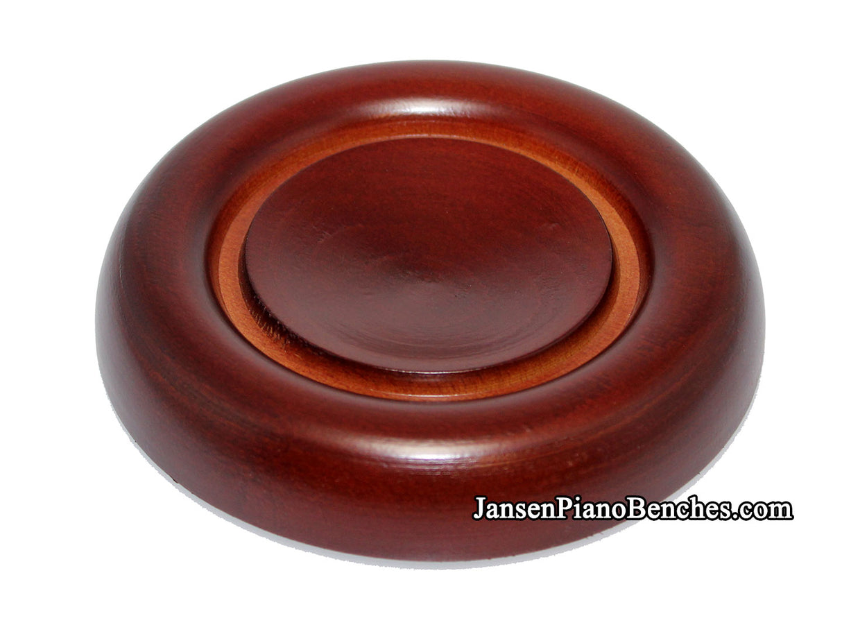 mahogany piano caster cup 837m royal wood