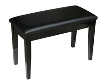 Load image into Gallery viewer, Padded Top Black High Polish Piano Bench with Music Storage Compartment