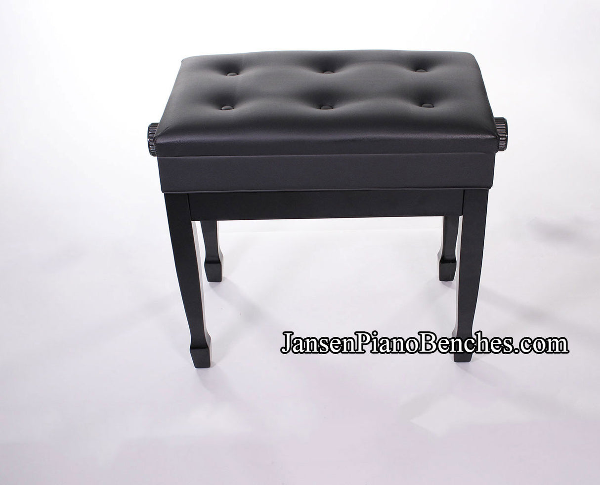 J850 jansen adjustable piano bench ebony high gloss