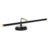 Upright LED Piano Lamp - Black with Brass Accents - Open Box