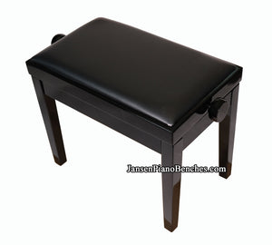 adjustable height piano bench ebony high gloss