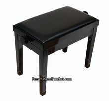 Load image into Gallery viewer, adjustable height piano bench black high polish