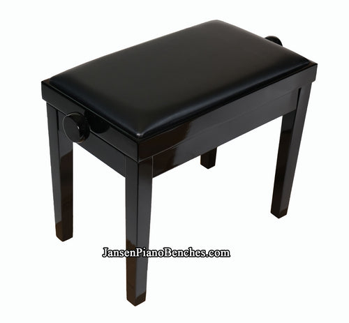 adjustable height piano bench black high polish