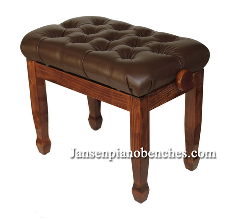 walnut high gloss adjustable piano bench