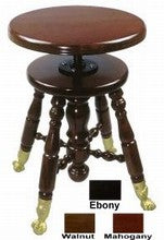 Load image into Gallery viewer, Jansen Antique Brass Claw Foot Stools Wood Top model j80