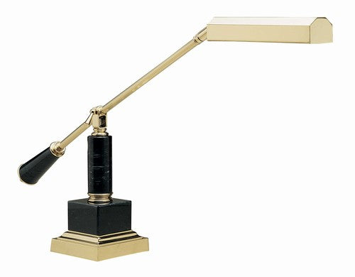 House of Troy Balance arm piano lamp polish brass and black marble square base no. 4777