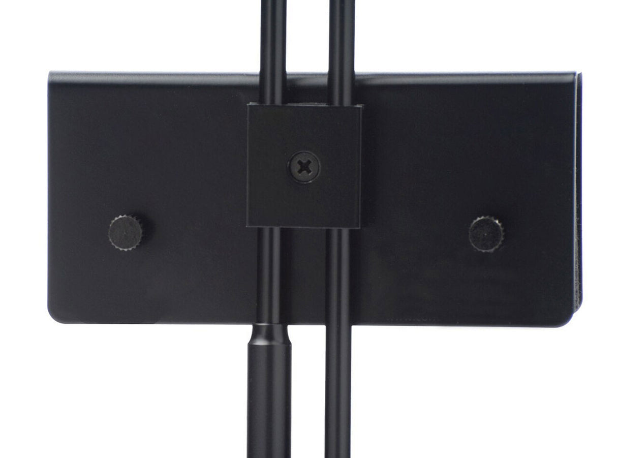 Cocoweb Battery Operated LED Piano Lamp Black with Brass Accents 22" Shade
