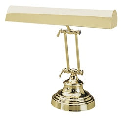 House of Troy 14 inch beveled round base brass lamp no. 4762