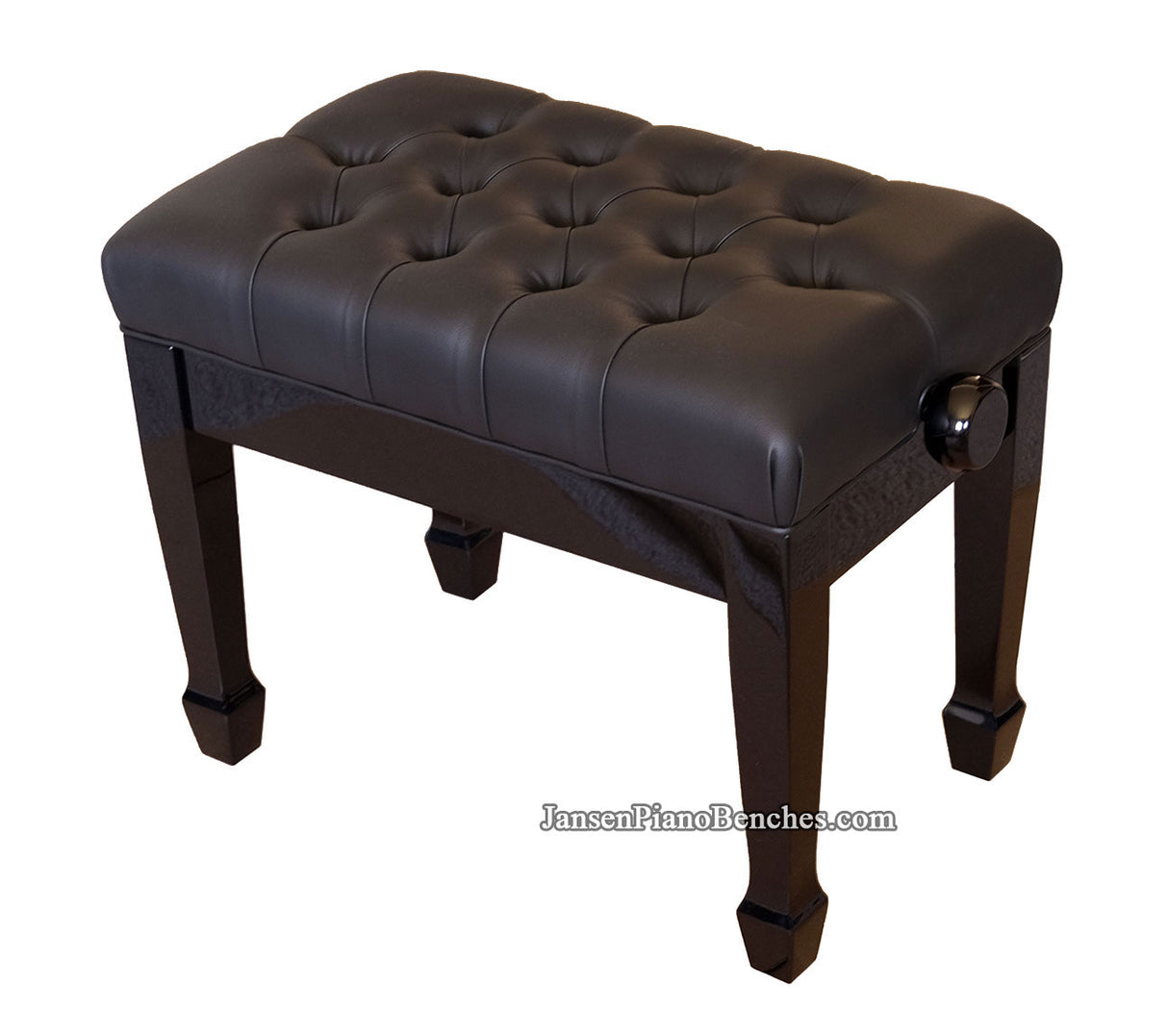 Adjustable Piano Bench Black High Polish Open Box