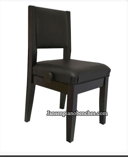 Black Piano Chair Padded Back Open Box