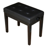 Black High Polish Adjustable Piano Bench