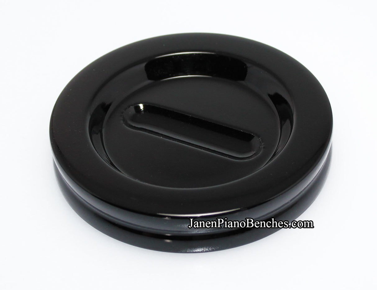 piano caster cups black high polish finish