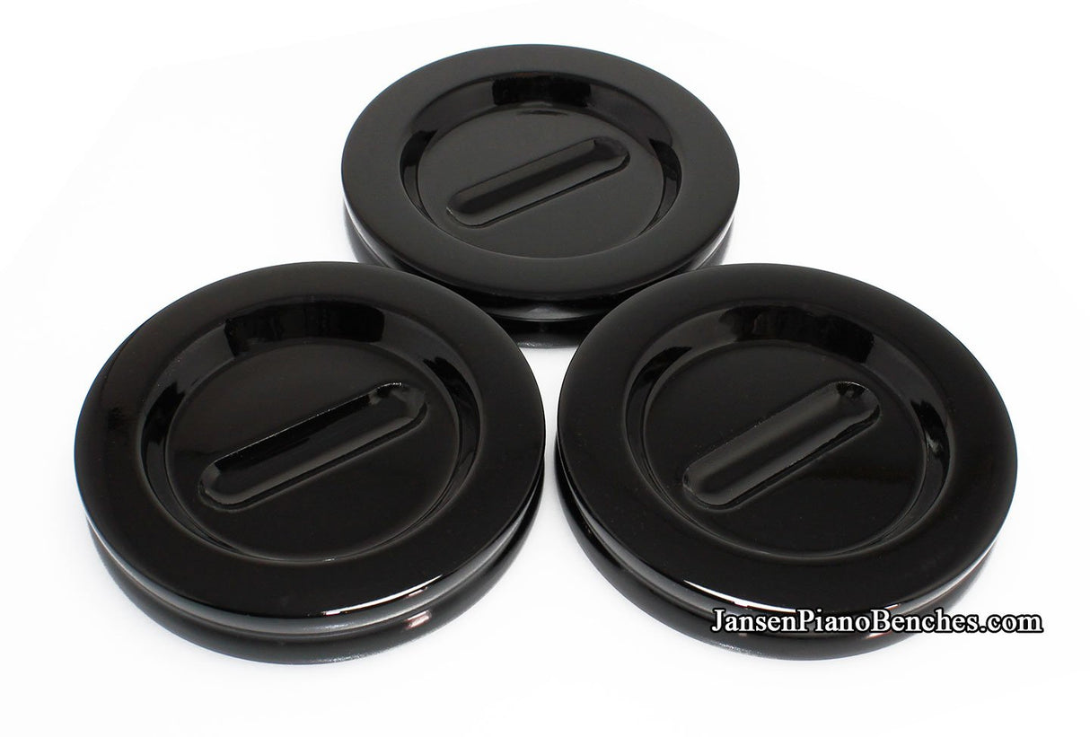 ebony polish grand piano caster cups 