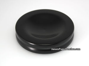 satin black piano caster cup by Jansen