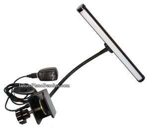 grand piano lamp black led clamp on