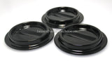 Black Lucite Piano Caster Cups 4-1/2"
