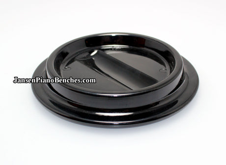 black lucite piano caster cup