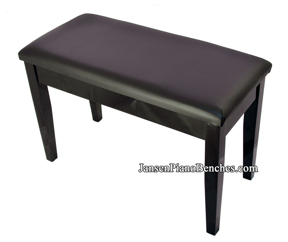 black high gloss upright piano bench