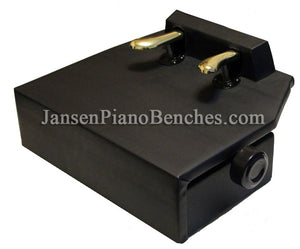 adjustable black satin piano pedal platform