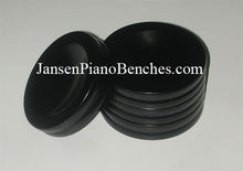 Load image into Gallery viewer, piano caster cups black satin finish