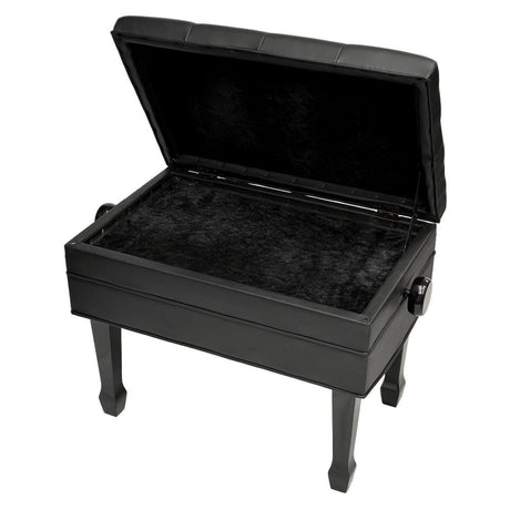 adjustable height piano bench with music storage