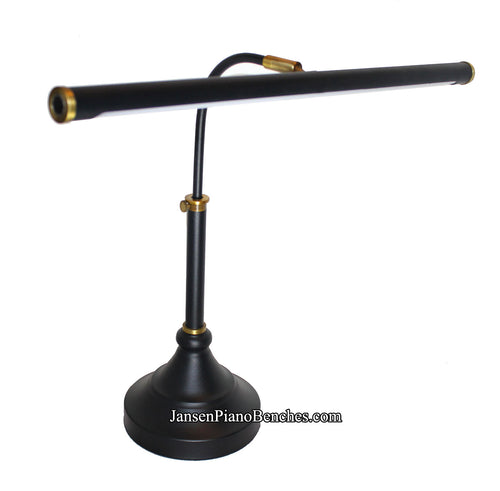 Black with Brass Accents LED Piano Lamp 19.5