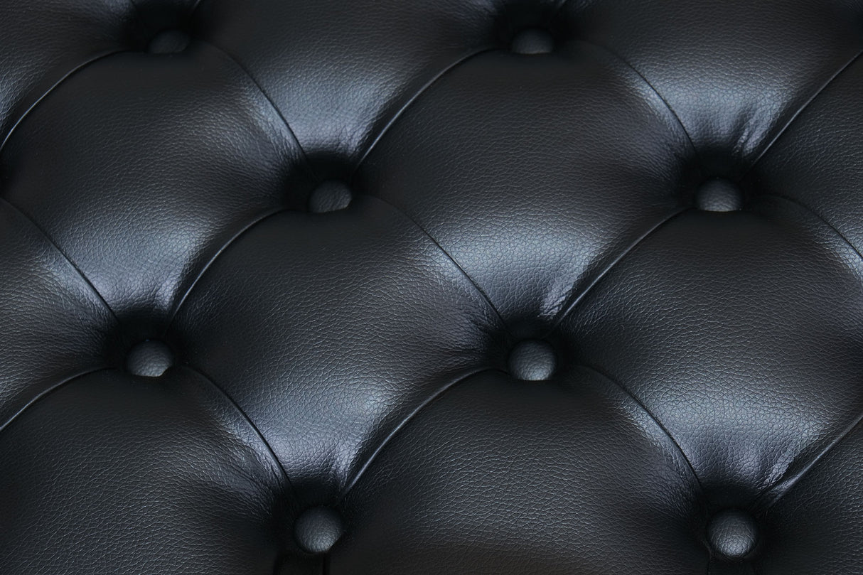 black vinyl piano bench