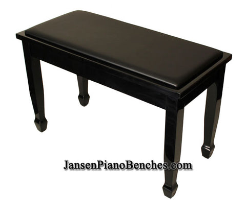 black high polish yamaha piano bench
