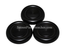 Load image into Gallery viewer, black grand piano caster cups with felt pads