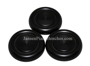black grand piano caster cups with felt pads