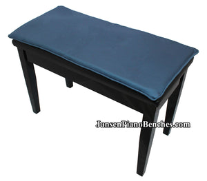 piano bench cushion bluejay