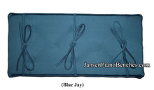 Load image into Gallery viewer, grk piano bench cushion blue jay