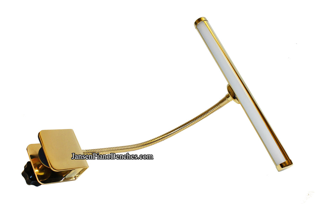 led piano lamp clip on brass finish