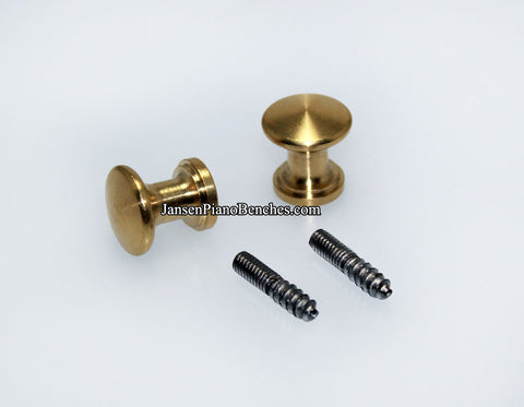 brass piano desk knobs 350A wood screw