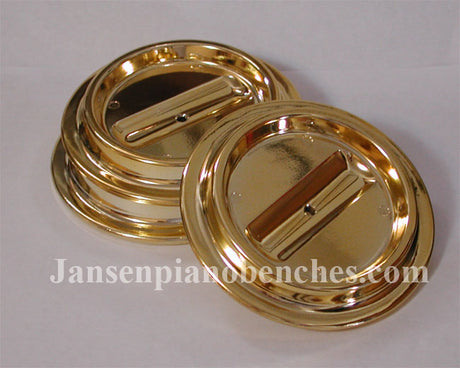 piano caster cup brass finish