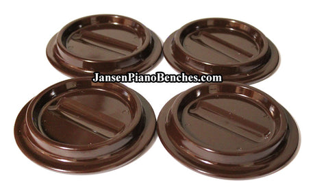 brown lucite piano caster cups plastic for mahogany walnut pianos