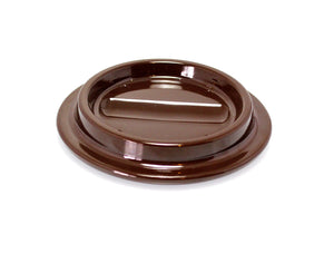 lucite piano caster cup brown 