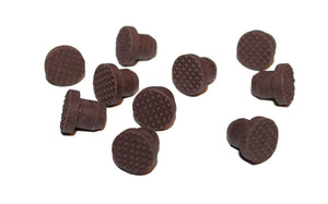 Brown rubber steinway buttons