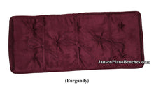 Load image into Gallery viewer, jansen piano bench cushion burgundy