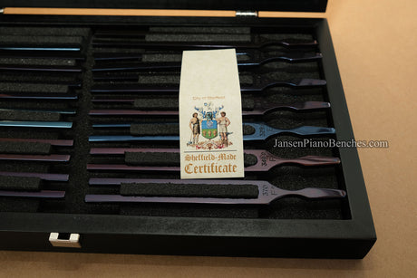 piano tuning fork set by John Walker Chrome Steel