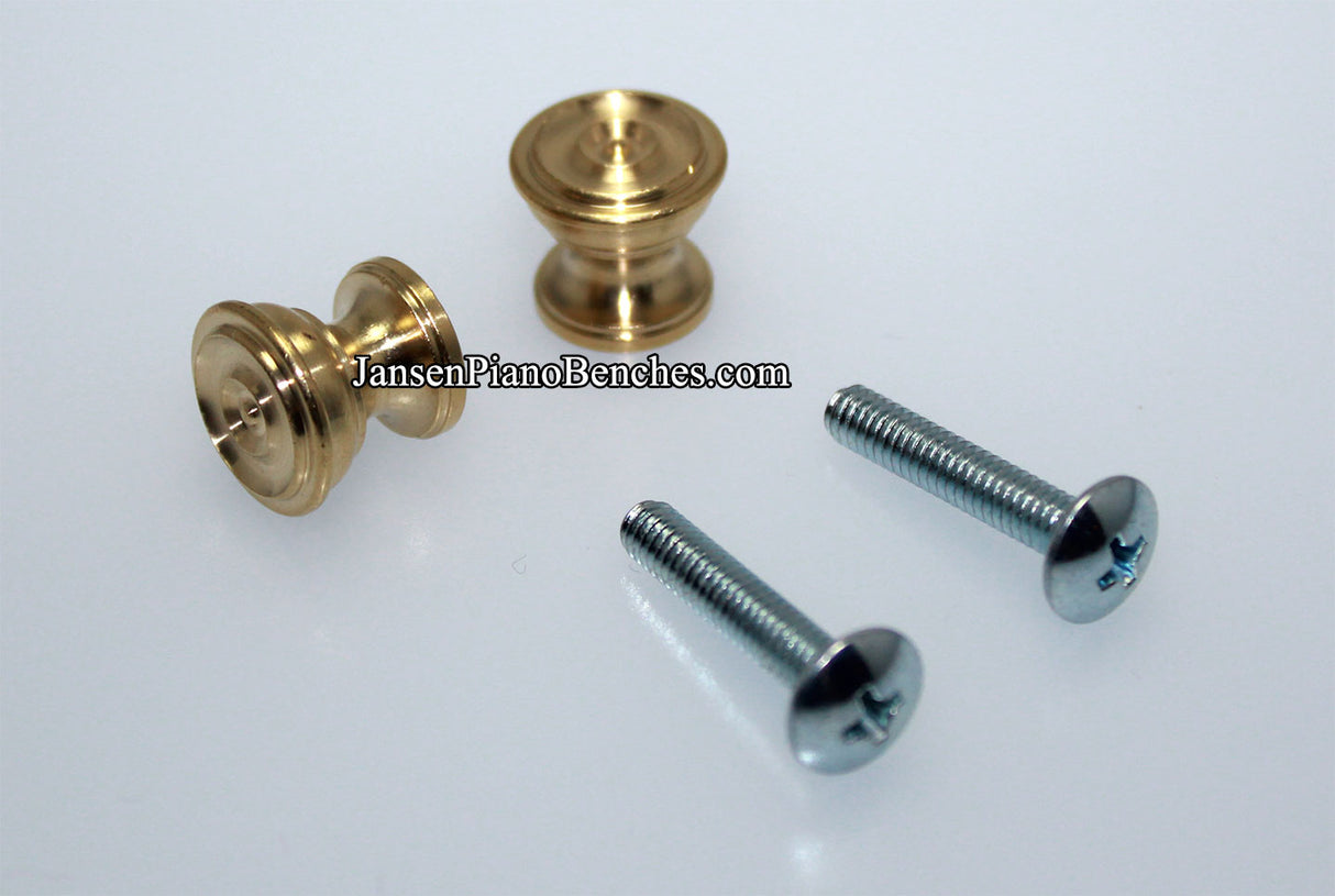 circle brass piano desk knobs machine screw 350E