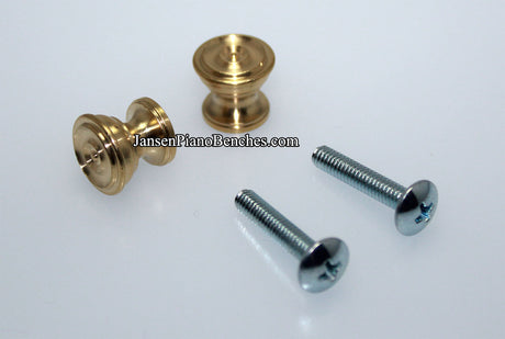 circle brass piano desk knobs machine screw 350E